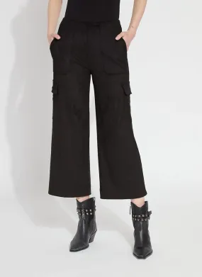 Anita Cropped Cargo Pant-Black