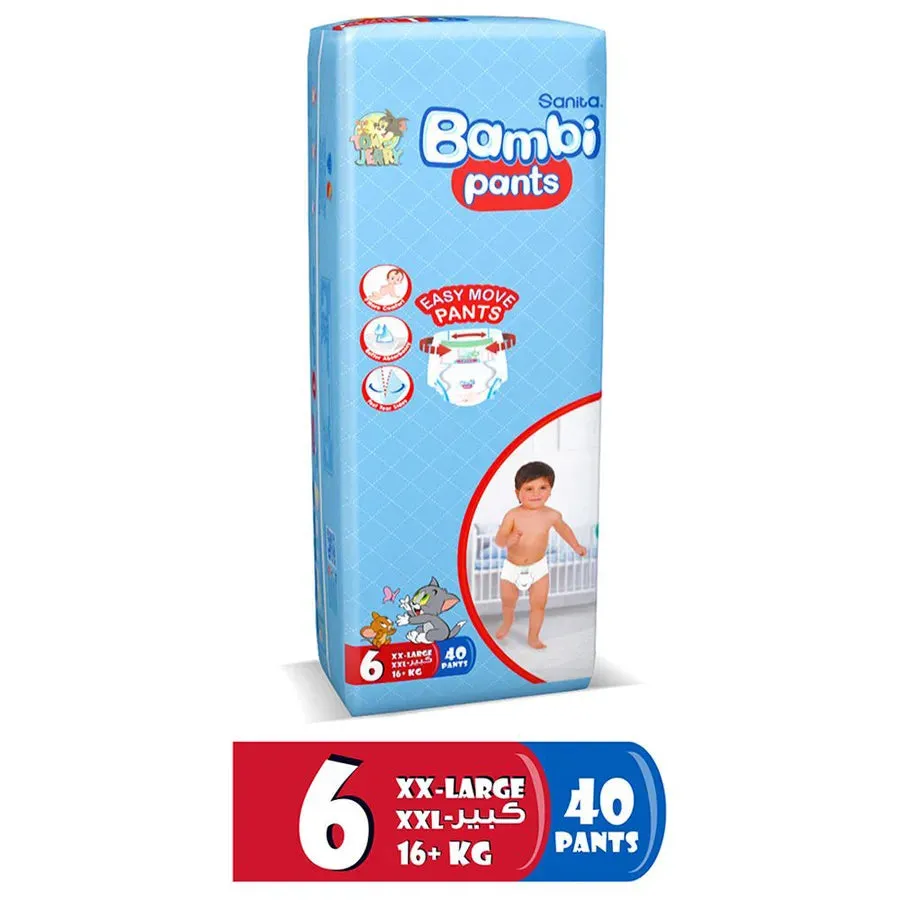 Bambi Pants Jumbo Pack Size 6 XXL  16 kg - 40's