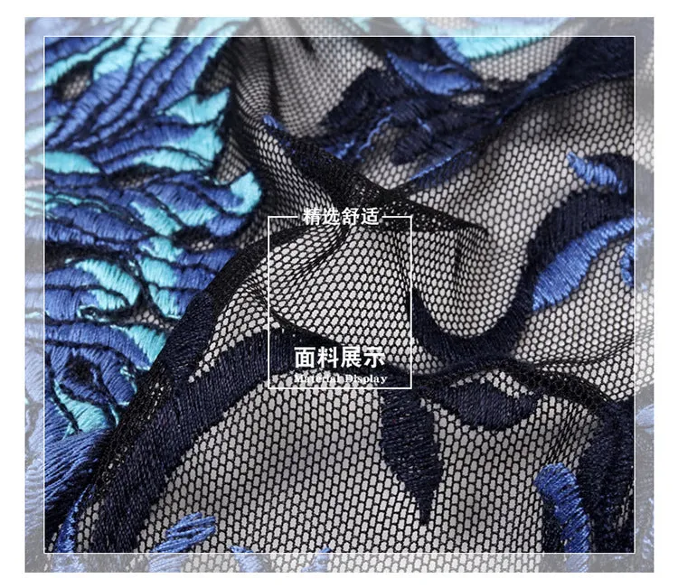 Embroidery Sexy Men Transparent Mesh Slim Fit Shirt