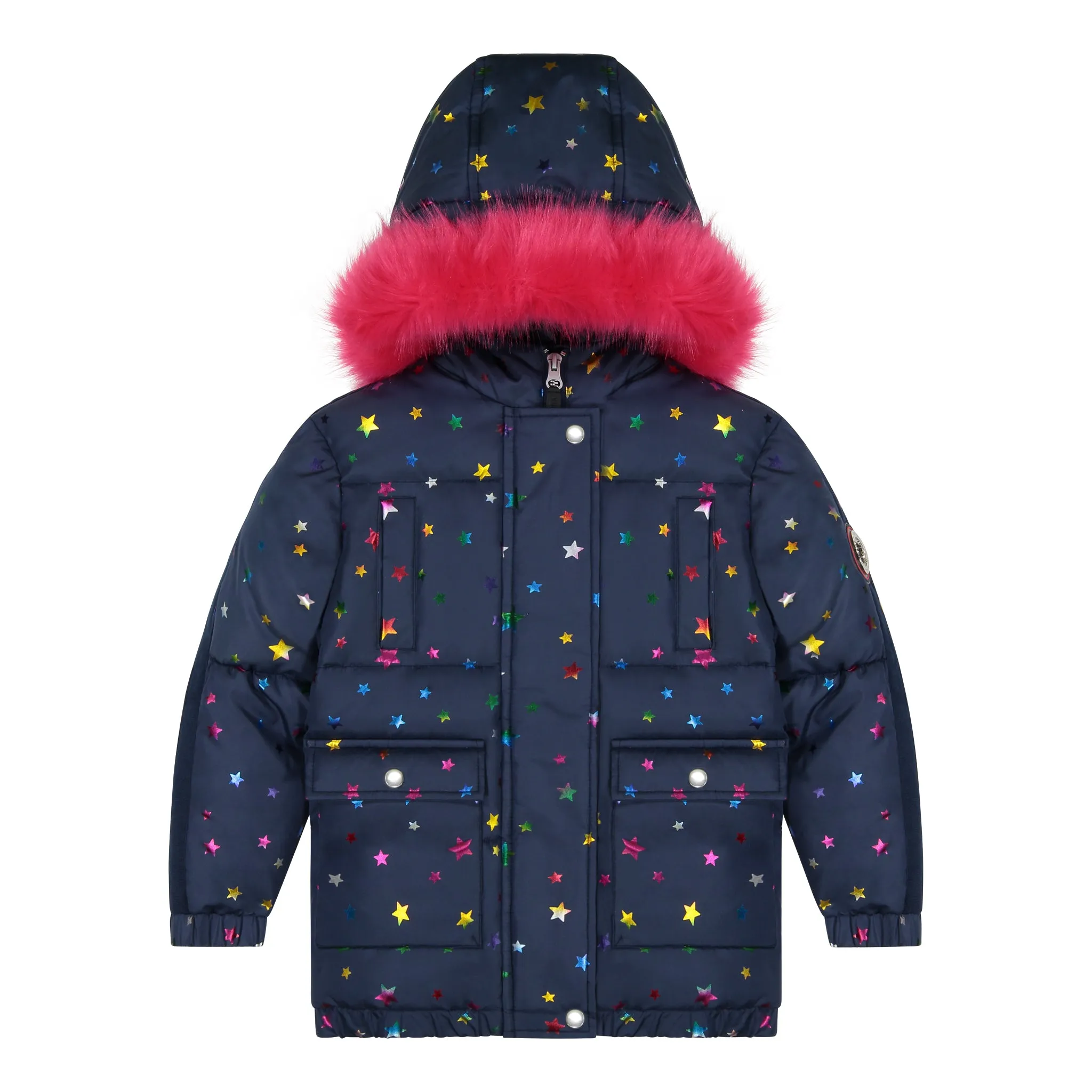 Girls Star Sprinkled Nordic Coat