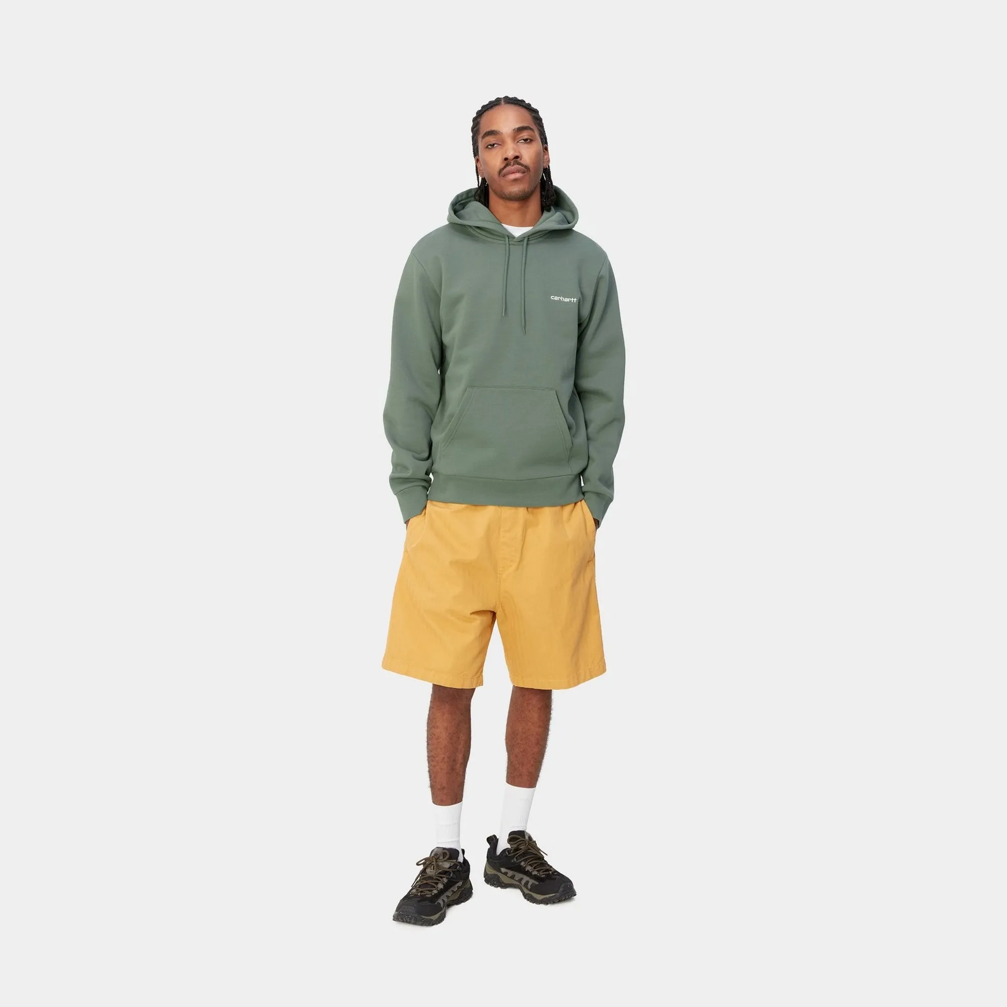 Hooded Script Embroidery Sweatshirt | Park