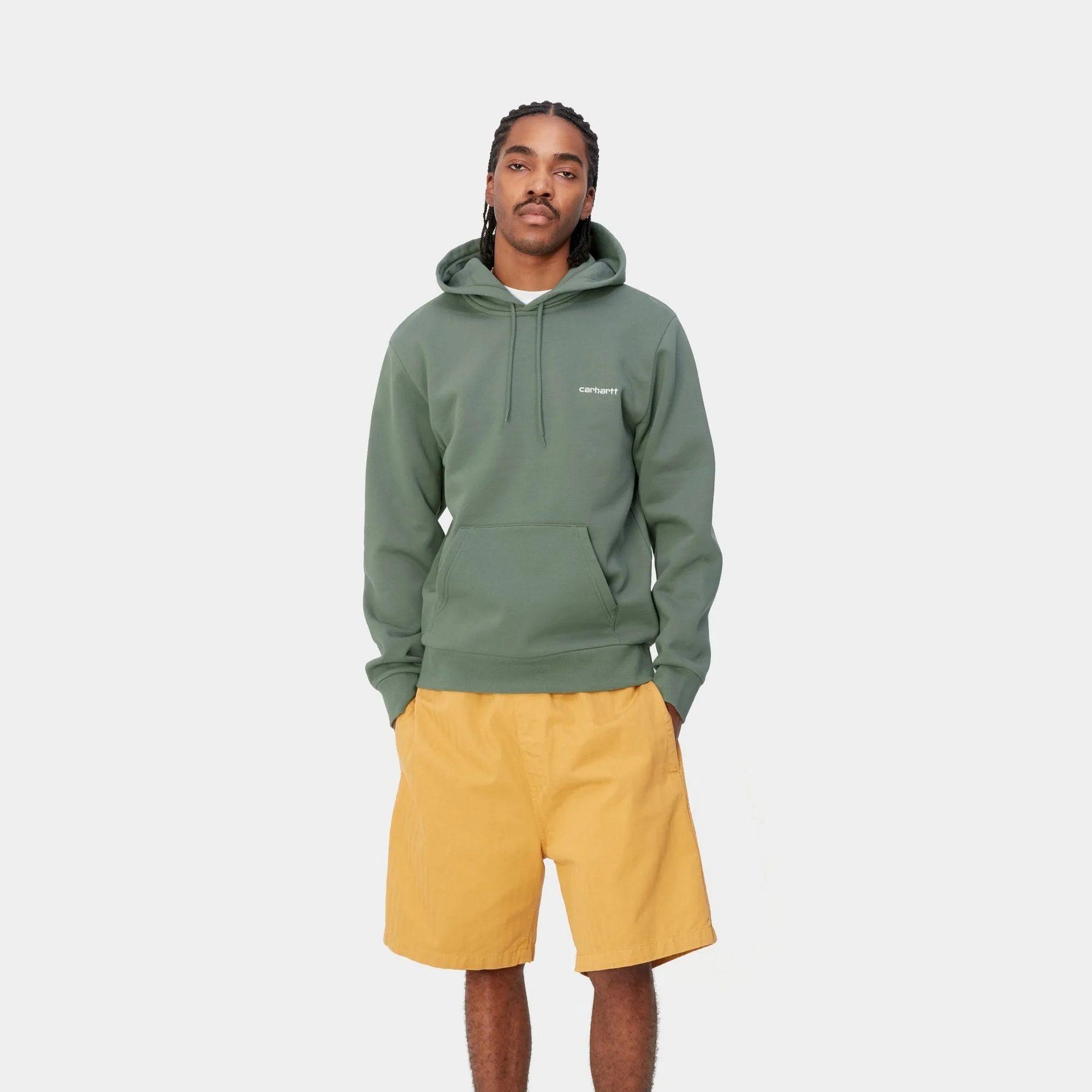Hooded Script Embroidery Sweatshirt | Park