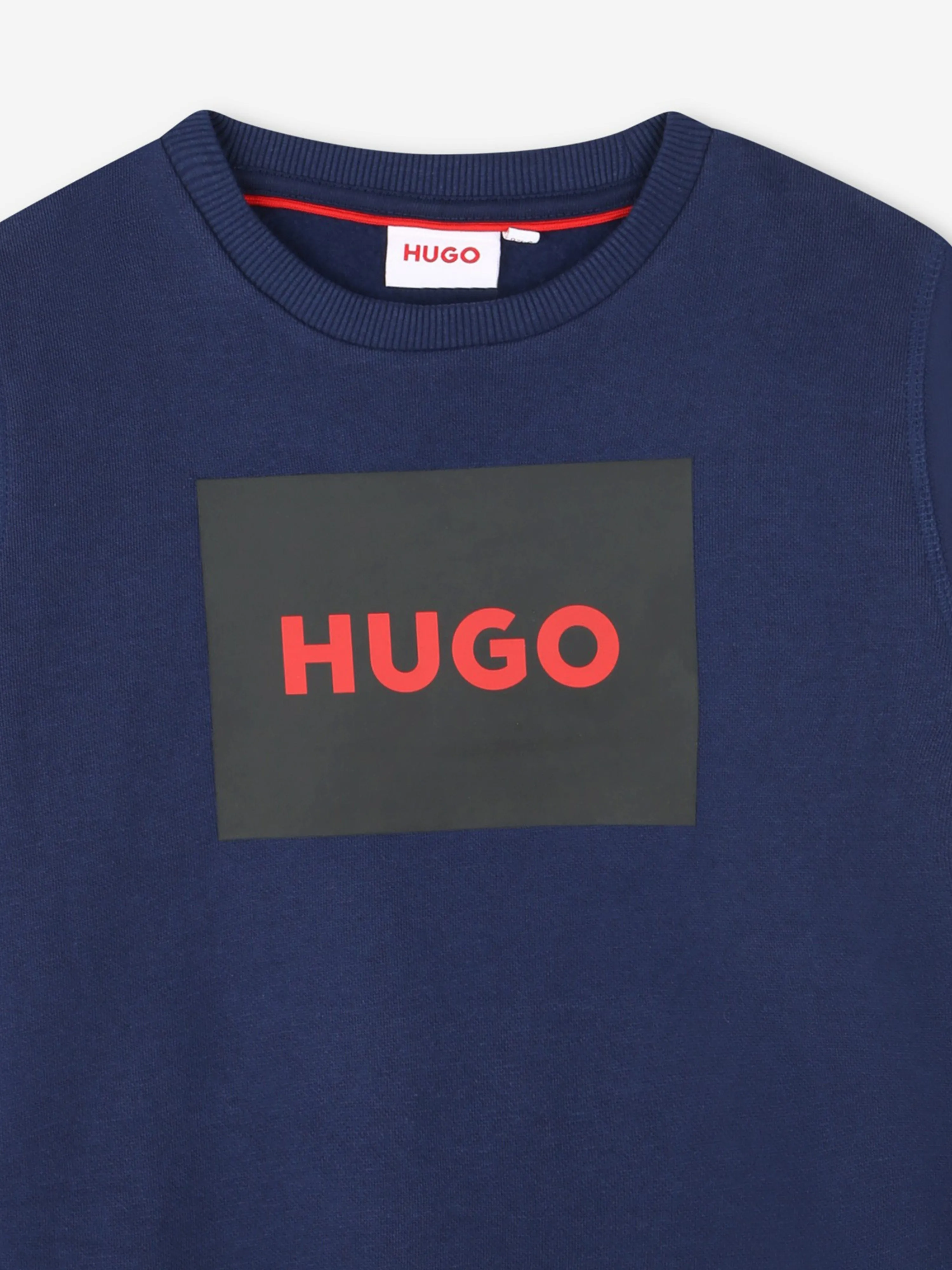 Hugo Boys Logo Print Sweatshirt in Blue