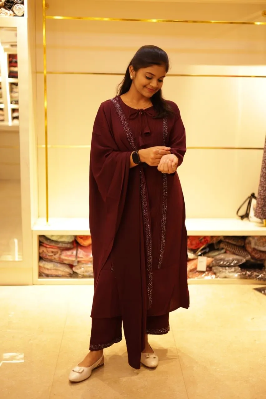 Maroon New heavy imported salwar set for Women-SAHE001SSM