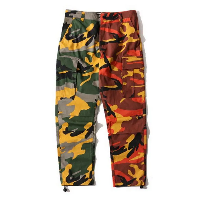 Men's Casual Cargo Pants With Camouflage Print