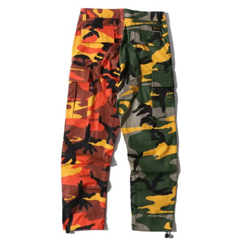 Men's Casual Cargo Pants With Camouflage Print