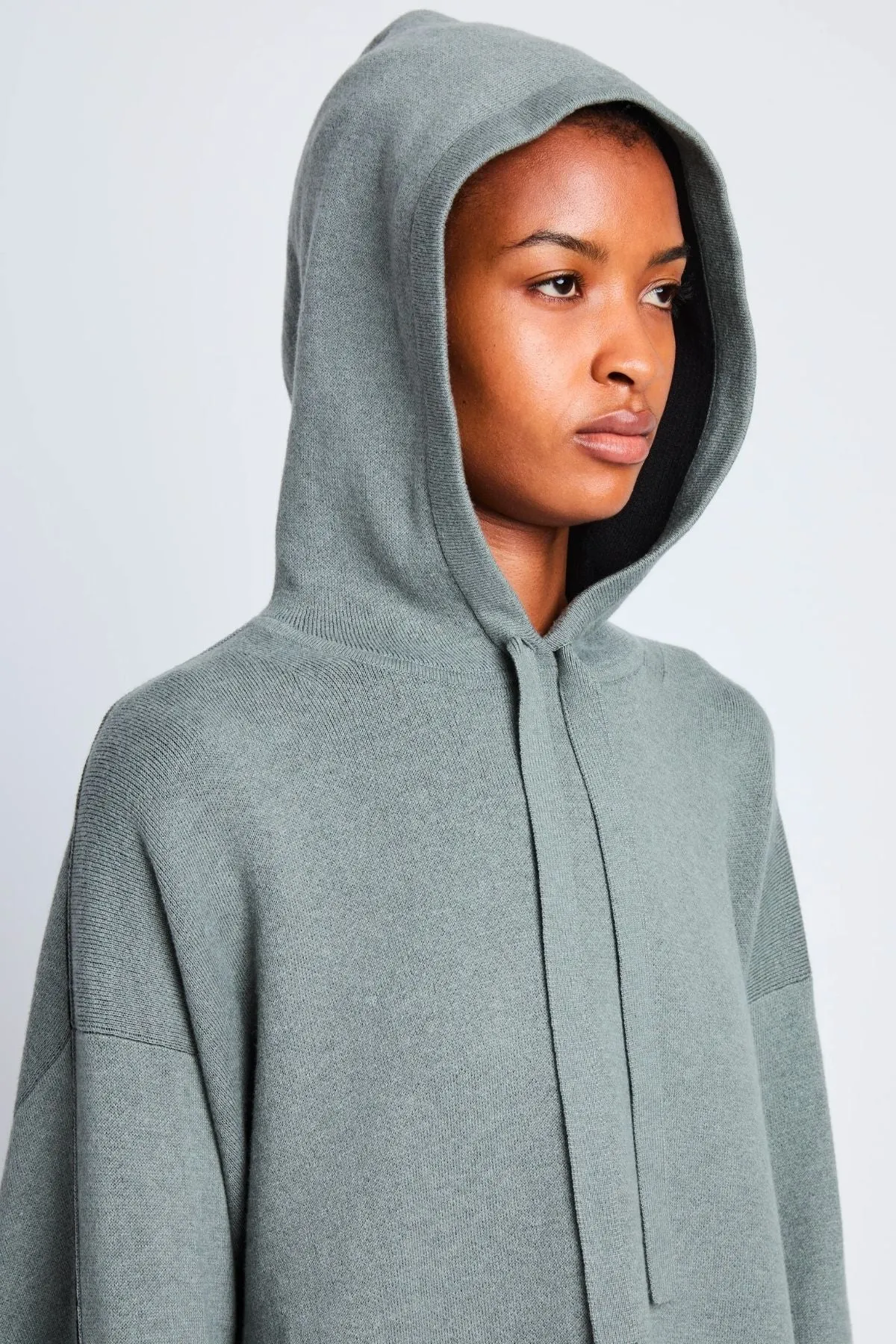 Proenza Schouler White Label Cleo Hooded Sweatshirt - Poplar/ Black