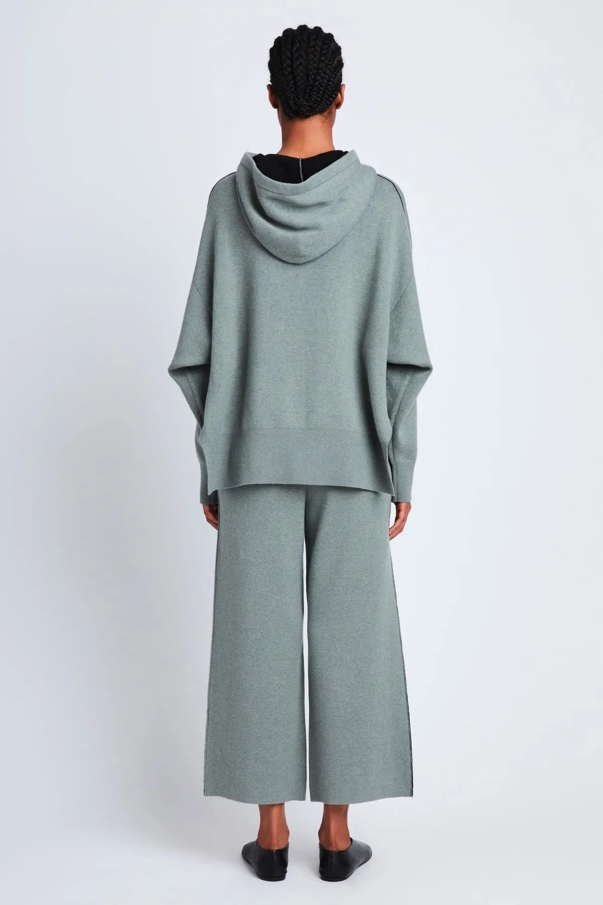 Proenza Schouler White Label Cleo Hooded Sweatshirt - Poplar/ Black