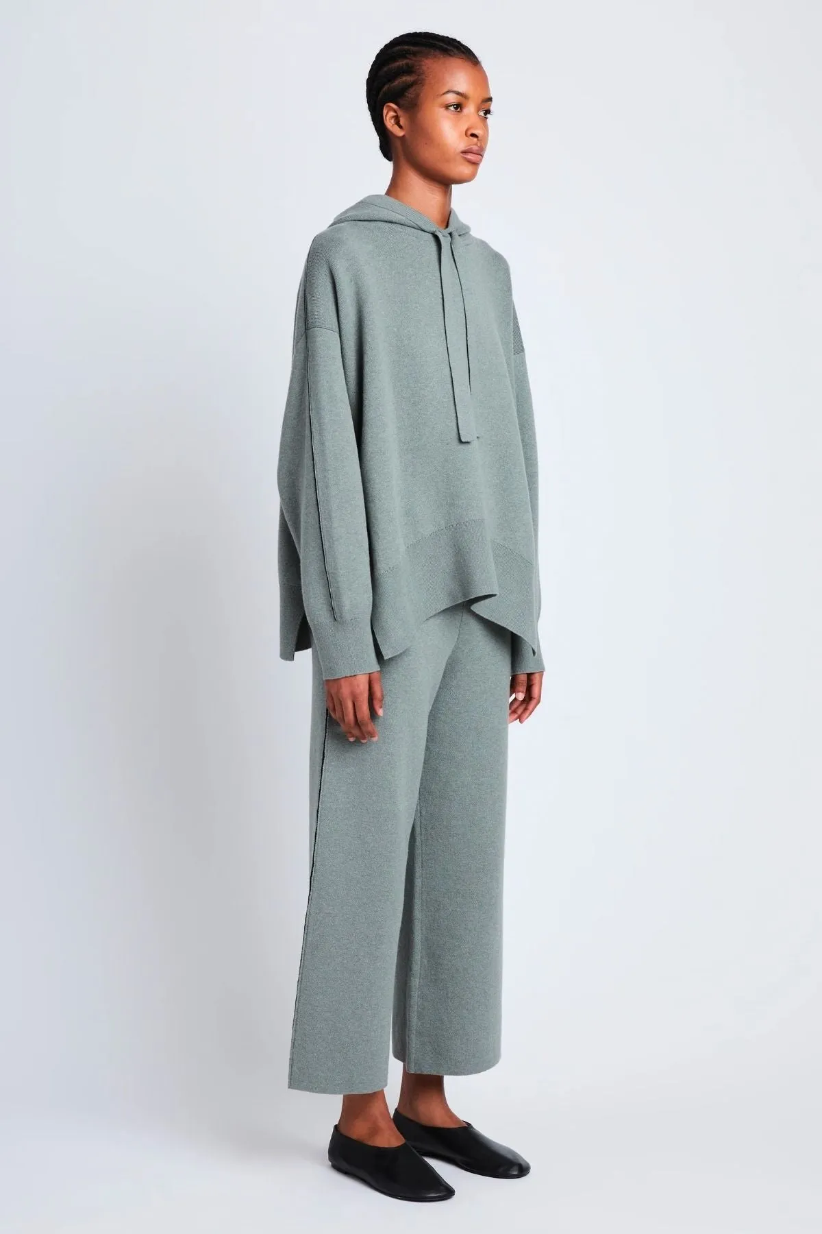 Proenza Schouler White Label Cleo Hooded Sweatshirt - Poplar/ Black