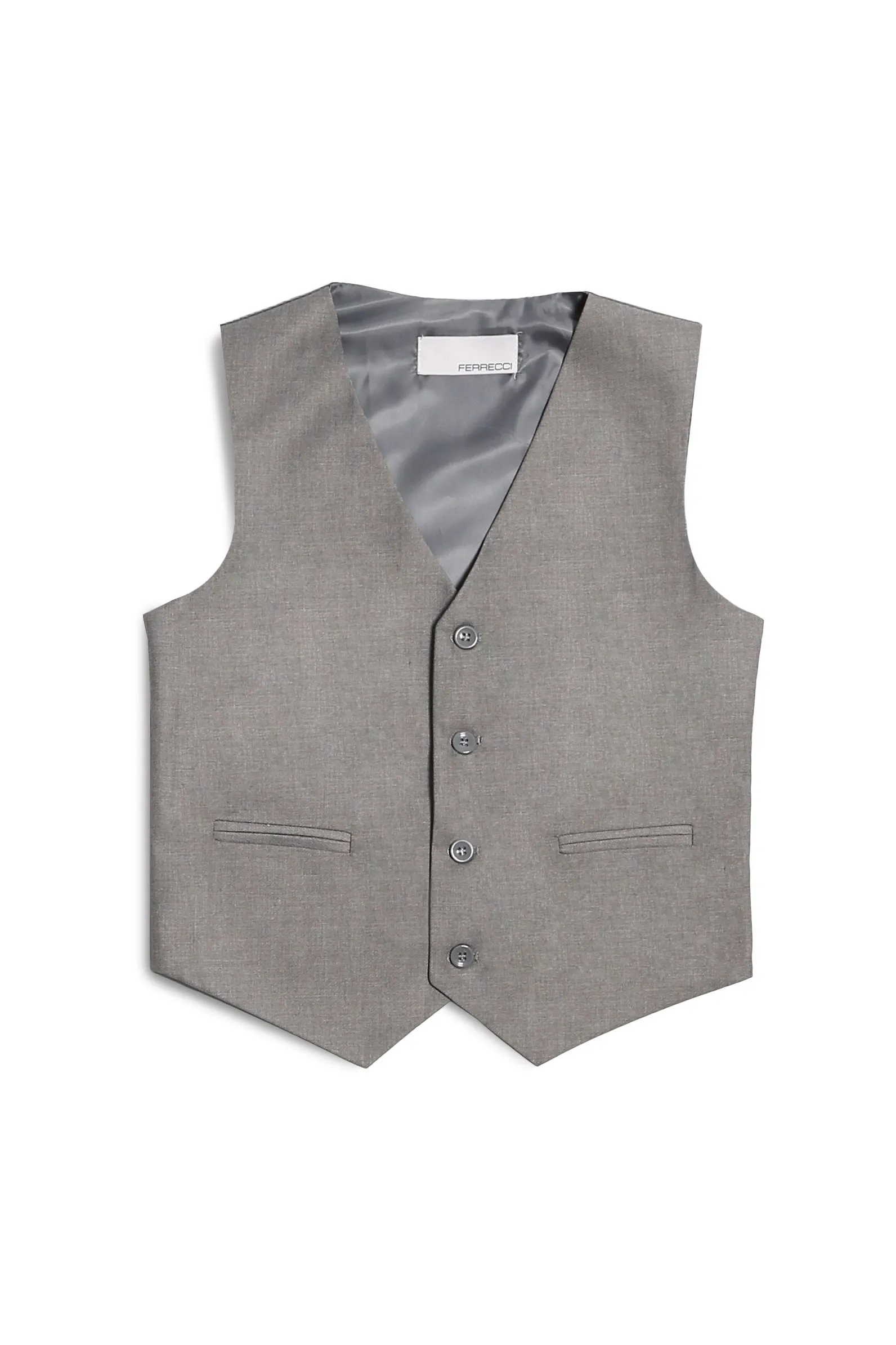 "Jax" Kids Light Grey Suit (5-Piece Set)