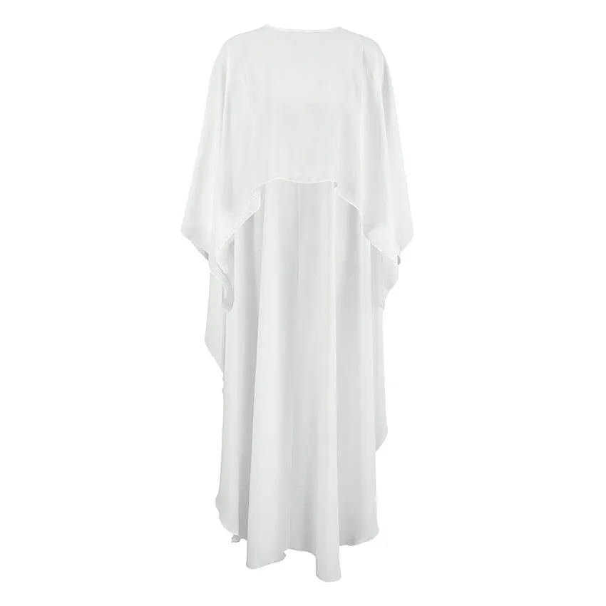 Summer Casual Versatile Black and White Loose Chiffon Shirt